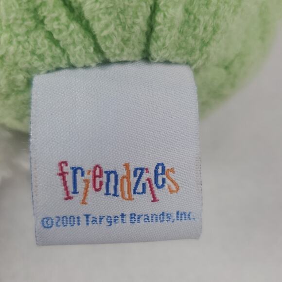 Friendzies Bunny Rabbit Plush White Green 6 Inch Target 2001 Stuffed Animal Toy - Picture 7 of 8